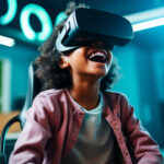 Home kid with vr glasses abstract futuristic school classroom (1)